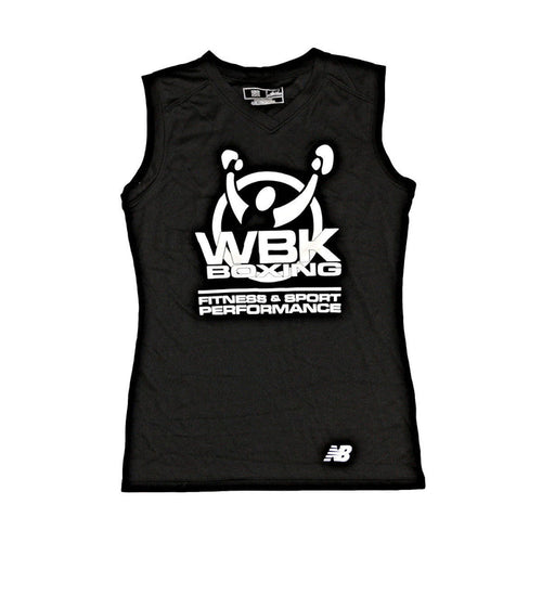 Women's sleeveless poly wicking & antimicrobial Tee, black