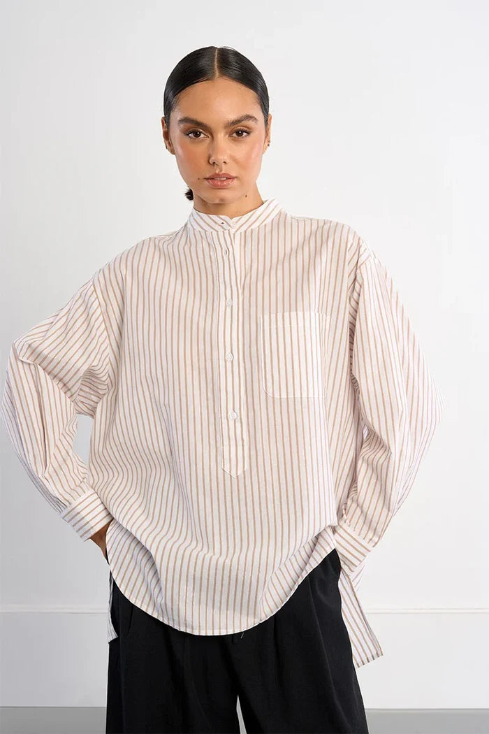 Woven Blouse (Beige)