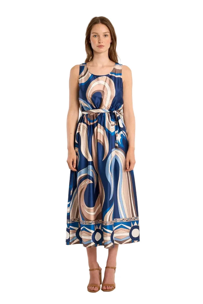 Woven Dress (Navy Athena)