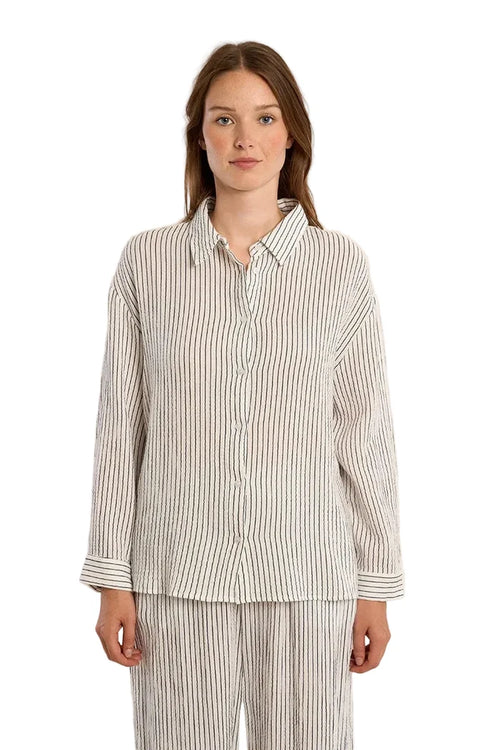 Woven Shirt (Off White/Navy)