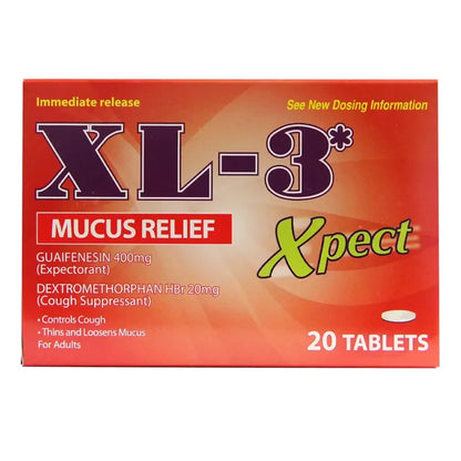 XL-3 Mucus Relief Xpect Tablets - 20ct - Wholesale Mucus Relief
